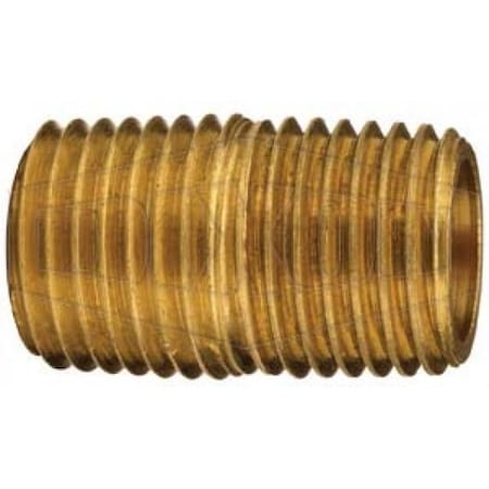 Dixon Close Pipe Nipple, 1-11-1/2 Nominal, 1-1/2 in L, Brass, MNPT End Style 1651616C